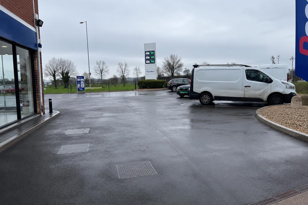 Forecourt pressure washing in Sevenoaks