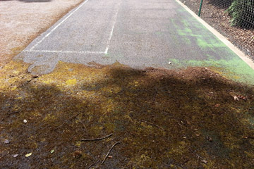 After Pressure Tech cleaned the tennis court in Sevenoaks