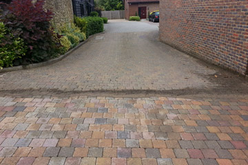 Before Pressure Tech cleaned the driveway in Orpington